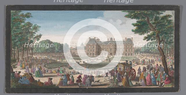 View of the Palais du Luxembourg in Paris seen from the garden, 1729. Creator: Jacques Rigaud.