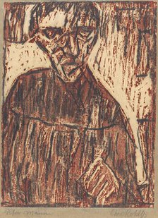 Old Man, 1918. Creator: Christian Rohlfs.