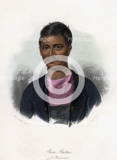 'Ram Ruttun. A Brahman', c1840.Artist: J Bull