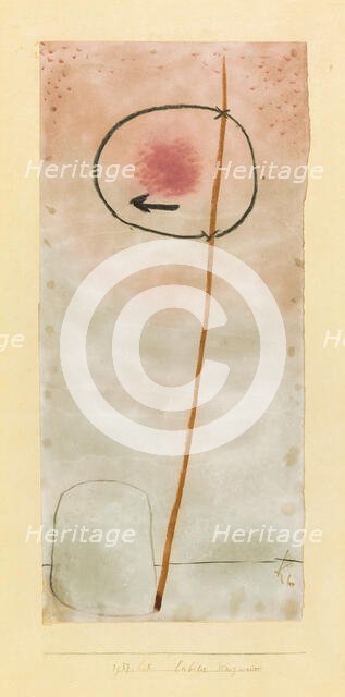Unstable Signpost, 1937. Creator: Klee, Paul (1879-1940).