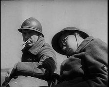 French Soldier Sleeping in a Cart, 1940. Creator: British Pathe Ltd.