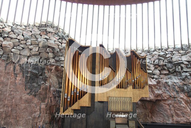 The organ, Temppeliaukio Church, Helsinki, Finland, 2011.  Artist: Sheldon Marshall