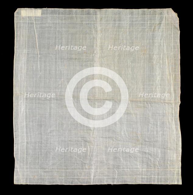 Handkerchief, American, 1840-60. Creator: Unknown.