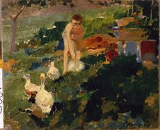  'Boy at river' by Josep Navarro Llorens.