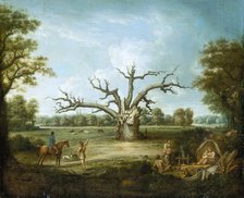 'The Fairlop Oak, Hainault Forest', 1816. Creator: Henry Milbourne.