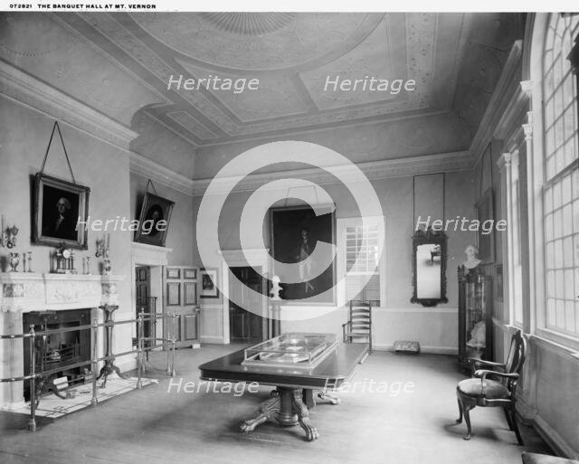 The Banquet hall at Mt. Vernon, between 1900 and 1920. Creator: Unknown.
