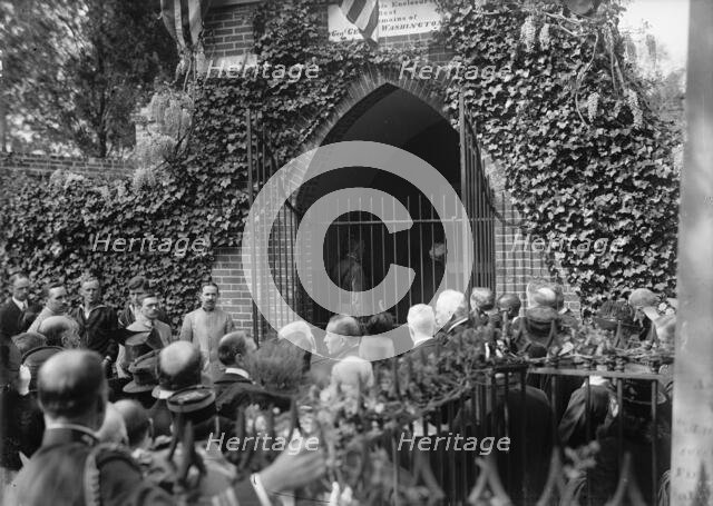 Allied Commission To U.S. At Mount Vernon: Groups At Tomb of Washington, 1917. Creator: Harris & Ewing.