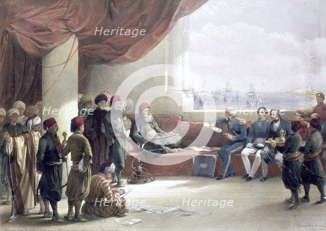 Interview with the Viceroy of Egypt at his palace, Alexandria, Egypt, May 12th 1839, (19th century). Artist: David Roberts