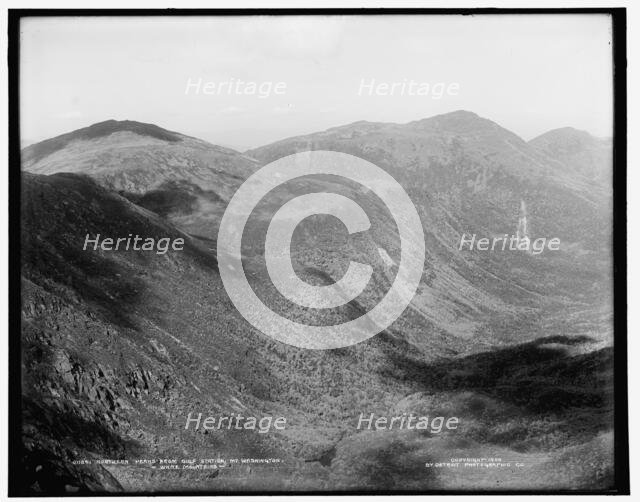 Northern peaks from gulf station, Mt. Washington, White Mountains, c1900. Creator: Unknown.