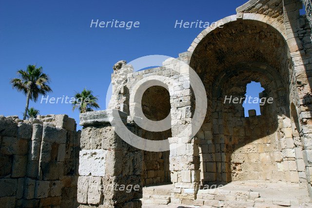 Ruins of the Basilica of Ayios Philion, Dipkarpaz (Rizokarpaso), North Cyprus.