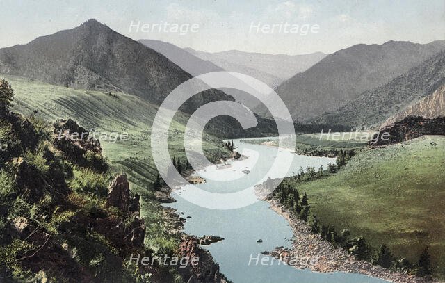 Valley of the Katun River near the Confluence of the Togus-Kan River, 1911-1913. Creator: Sergei Ivanovich Borisov.