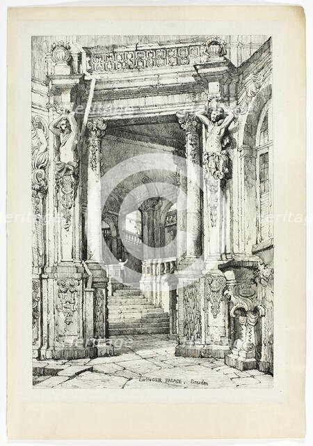 Zwinger Palace, Dresden, 1833. Creator: Samuel Prout.