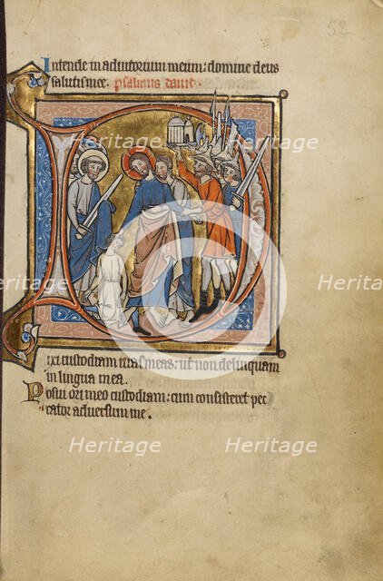 Initial D: The Betrayal of Christ; Psalter, mid-1200s. Creator: Unknown.
