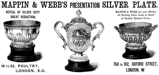 Advertisement for Mappin & Webb’s Presentation Silver Plate, 1890. Creator: Unknown.