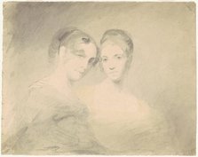 Two Women [recto], c. 1830-1850. Creator: Seth Wells Cheney.