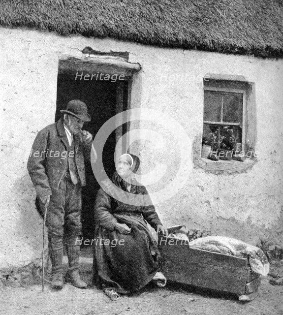 Waiting for the doctor in remote Galway, Ireland, 1922.Artist: AW Cutler