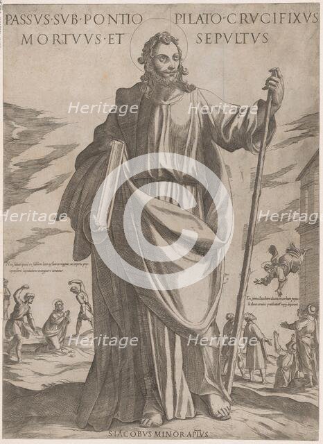 St. James Minor, from 'Christ, Mary and the Apostles', ca. 1590-ca. 1610. Creator: Antonio Tempesta.