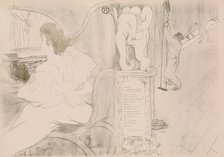 At the Curtain (Au rideau), 1895., 1895. Creator: Henri de Toulouse-Lautrec.