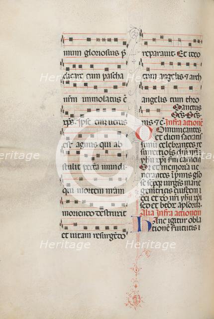Missale: Fol. 179v: Music for various ordinary prayers, 1469. Creator: Bartolommeo Caporali (Italian, c. 1420-1503).