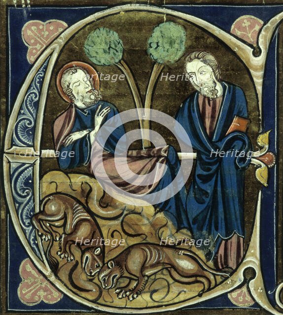 St Patrick sleeping, 13th century. Creator: Unknown.