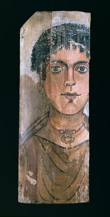 Mummy portrait, 90-110 AD. Creator: Unknown.