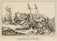 Scenes of Daily Life, Roads and Paths: Road to Market…, 1819. Creator: Carle Vernet (French, 1758-1836).