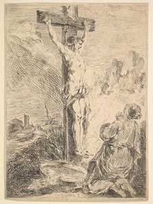 Mary Magdalene Praying at the Foot of the Cross, 1720-83. Creator: Michel-Francois Dandre-Bardon.