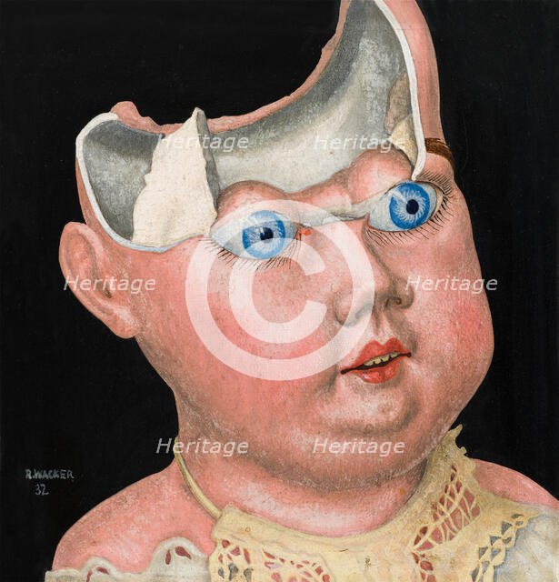 Broken doll's head, 1932. Creator: Wacker, Rudolf (1893-1939).