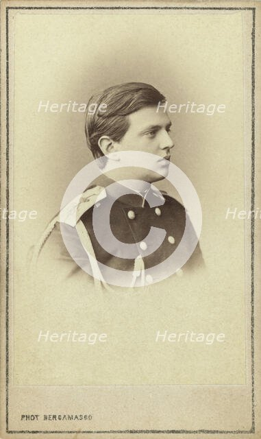 Grand Duke Vladimir Aleksandrovich, head-and-shoulders portrait, facing right, between 1860 and 1870 Creator: Unknown.