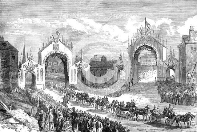 Prince Arthur at Leeds: procession at the junction of Chapeltown and Roundhay Park Roads, 1872. Creator: Unknown.