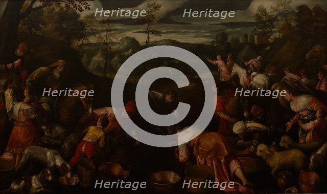 Moses Striking Water from the Rock, 16th century.