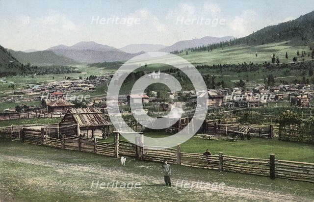 General View of the Village of Cherga, 1911-1913. Creator: Sergei Ivanovich Borisov.