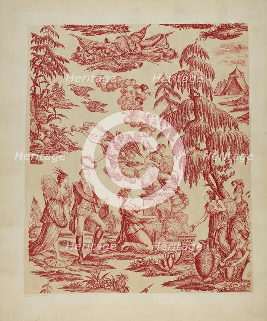 Patchwork Bedspread, c. 1936. Creator: Frances Lichten.