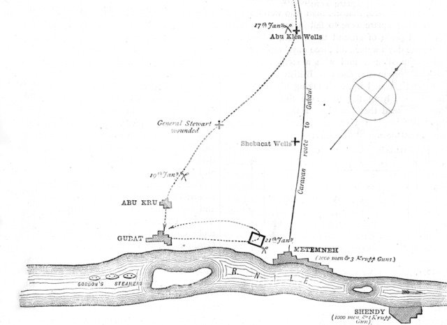 'Sketch-Map of the Movements from January 17-21, 1885', c1885. Artist: Unknown.