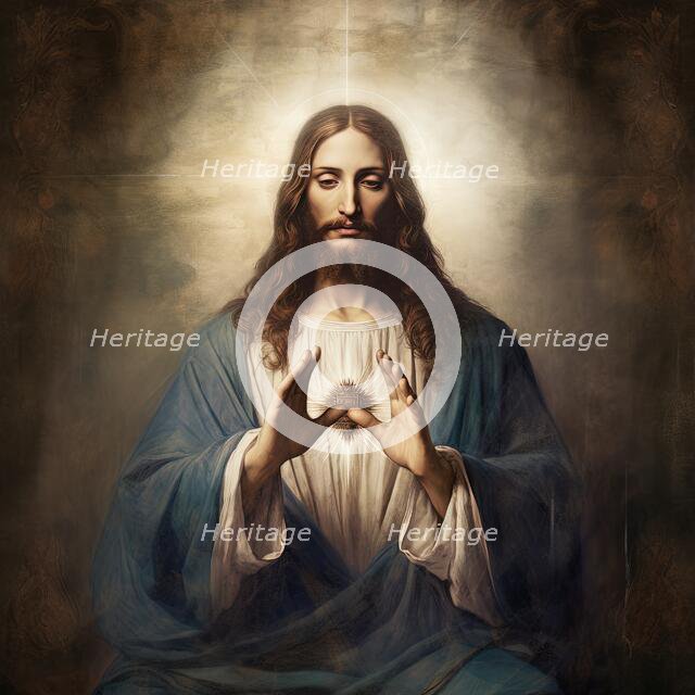 AI Image - Illustration of Jesus Christ, 2023. Creator: Heritage Images.