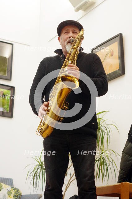 Renato D’Aiello, Renato D’Aiello Trio, Clocktower Cafe Jazz Club, Croydon, London, 2024. Creator: Brian O'Connor.