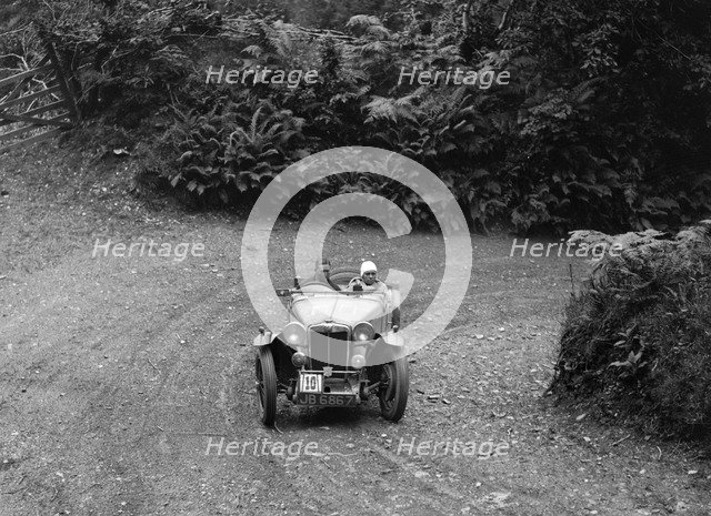 AH Langley's 1935 MG Magnette/Magna of the Three Musketeers team, Devon, late 1930s. Artist: Bill Brunell.