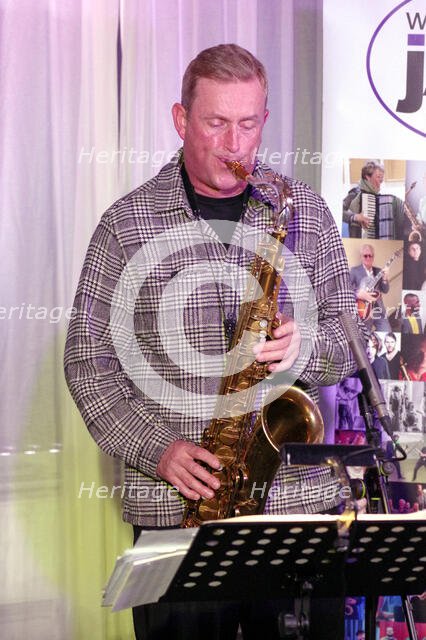 Tommy Smith, Simcock - Smith Duo, Watermill Jazz Club, Dorking, Surrey, 14 October 2025. Creator: Brian O'Connor.