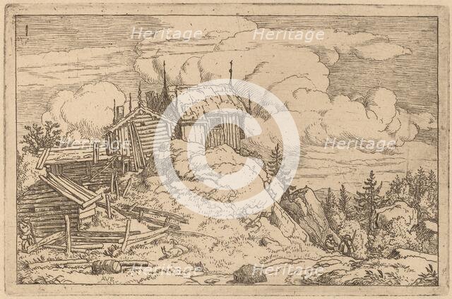 Hamlet on a Hill, probably c. 1645/1656. Creator: Allart van Everdingen.