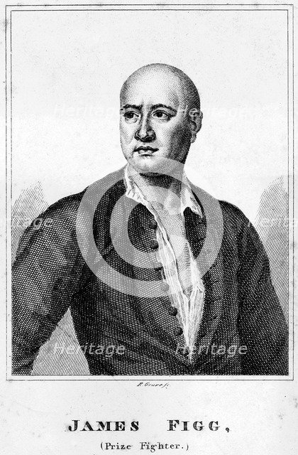 'James Figg, prize fighter', c19th century.Artist: R Graves
