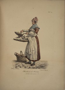 Sausage seller. From the Series "Cris de Paris" (The Cries of Paris), 1815. Creator: Vernet, Carle (1758-1836).