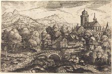 Mountainous Landscape with a Village, 1553. Creator: Hans Sebald Lautensack.