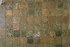 Tiled floor at Wenlock Priory, Much Wenlock, Shropshire, 1998. Artist: J Bailey