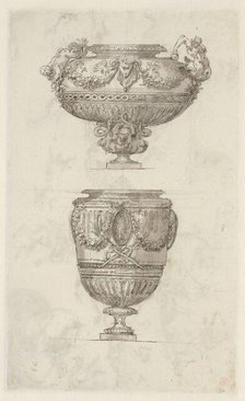 Design for two wine coolers or vases, c.1765-c.1780. Creator: Anon.