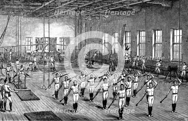 YMCA gymnasium, Longacre, London, c1888. Artist: Unknown