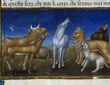 Miniature depicting The End of the World and the Universal Judgment, 1476.  Creator: Cristoforo De Predis.