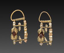 Pair of Earrings, 1800s. Creator: Unknown.