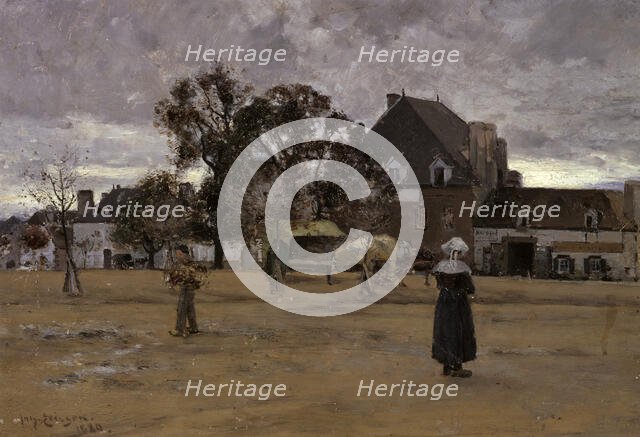 The Market Place, Concarneau, 1880. Creator: Johan Ericson.