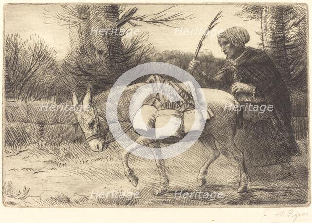 Milkmaid of Boulogne, 3rd plate (Laitiere a Boulogne). Creator: Alphonse Legros.