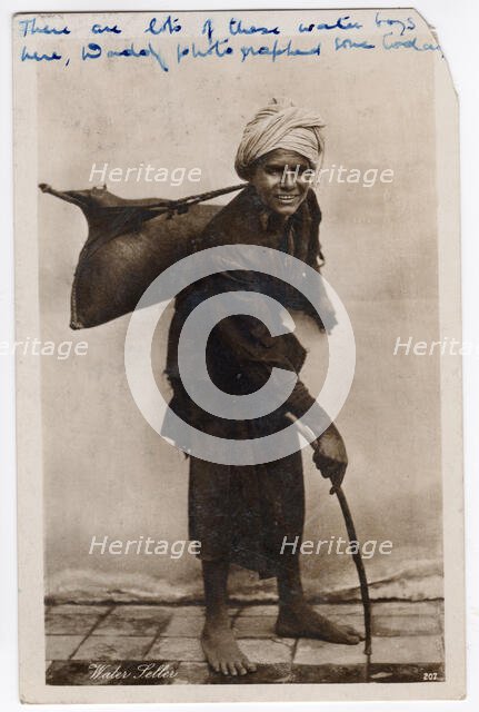 Water seller, Egypt, 1930s. Creator: Unknown.